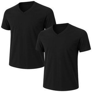 เสื้อยืดคอกวีชาย ออกแบบเองได้ ผลิตจากผ้าฝ้าย ราคาโรงงานโดยตรง MOQ ต่ำ จัดส่งทั่วโลก ขนาดพอดีตัวตามสั่ง รับประกันตามฤดูกาล - Product Image 3