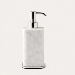 Dispensador de Jabón de Mármol Blanco Natural con Diseño Maravilloso, Botella de Jabón Líquido con Bomba de Acero Inoxidable para Hotel de 5 Estrellas - Product Image 5