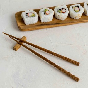 New Eco-friendly Natural Wooden Chopsticks <b>Set</b> Classic Design Smooth Surface <b>Cheap</b> Wholesale Bulk Reusable for Parties - Product Image 1