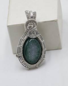 Colgante de Druzy Natural AAA+++ con Envoltura de Alambre de Cobre, Joyería de Cristal Hecha a Mano, Talla Única, Estilo Boho, Colgante de Gema Druzy - Product Image 1