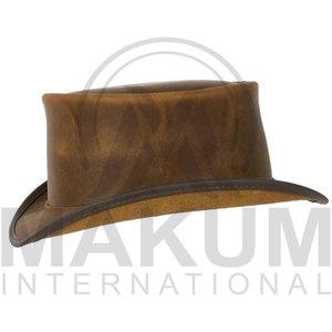 Sombrero de vaquero de cuero genuino personalizado para adultos, la mejor calidad, logotipo personalizado, diseño a color, sombrero de vaquero de cuero de vaca para invierno para adultos - Product Image 4