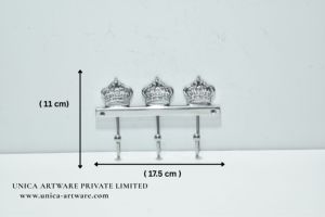 Royal Crown Metal <b>Wall</b> <b>Hook</b> Rack Premium Decorative Home Organizer for <b>Keys</b> Coats & Towels Available for Selling Export Price - Product Image 3