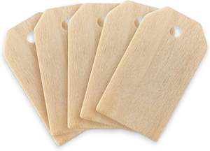 Étiquettes en bois naturel non fini, pièces rectangulaires vierges, tranches de bois pour l'artisanat, la peinture, les décorations DIY, embellissements - Product Image 3