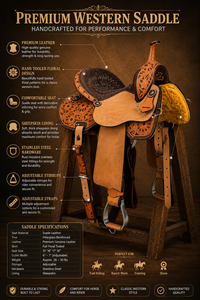 Almohadilla de Montura Western Personalizada para Salto |   Manta de Cuero Premium para Silla de Montar |   Transpirable y Absorbente de Impactos para Trail, Ranch y Rodeo - Product Image 6