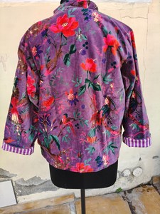 Tropical Luxury Safari Print Blazer Beautiful Women's Floral Velvet Bomber Jacket Printed Boho Ladies Kimono <b>Robe</b> Winter <b>Coat</b> - Product Image 3