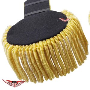 KEW - Epaulettes de Hombro Dorados sobre Negro con Flecos y Borlas, Accesorio de Uniforme de Lujo Vintage Ecológico - Product Image 3