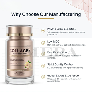 Cápsulas de Colágeno y Ácido Hialurónico Certificadas por GMP, Suplemento Nutricional Diario, Fabricante - Product Image 2