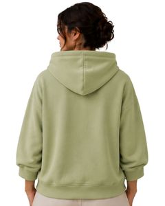 Custom Light Green Oversized Women Hoodie Custom <b>Leaf</b> Graphic Print Cotton Fleece Pullover Hooded Sweatshirt Casual Streetwear - Product Image 2