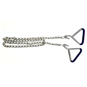 Cadenas de tracción para terneros de 30 pulgadas, aparato de obstetricia con 2 asas y ganchos de tracción, instrumento veterinario obstétrico de acero inoxidable - Product Image 2