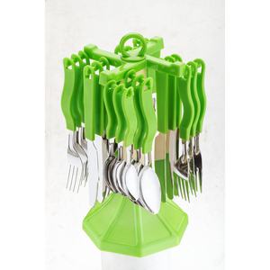 Juego de cubiertos de acero inoxidable moderno Utensilios de cubiertos duraderos con bordes lisos para hoteles Restaurantes Cocina y comedor de fiesta - Product Image 1