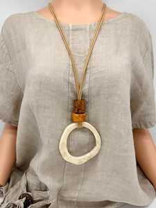 Geometric horn Necklace With Natural Stone Pendant Black Gun Plated Bohemia Style Women's Jewelry Set horn necklace pendant - Product Image 2