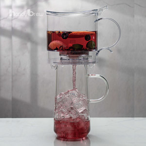 HandyBrew Gravity Tea Steeper 1000ml BPA Free Tritan Loose Leaf Tea <b>Maker</b> OEM ODM Taiwan Manufacturer - Product Image 5