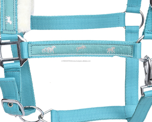 Haute qualité anglais selle cheval harnais d'équitation doux rembourré PP licou fausse fourrure rembourrage Durable Nylon équestre licou - Product Image 2