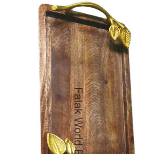 Plateau en bois moderne de luxe avec incrustation de nacre et motif floral poli Plateau de service pour bonbons au chocolat caramel But décoratif - Product Image 1