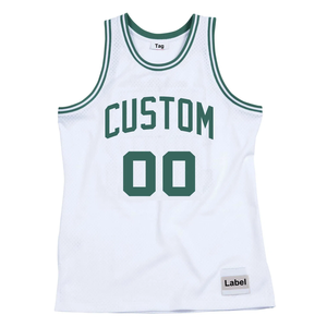 Maillot de basket-ball blanc personnalisé, nom et numéro de l'équipe jaunes, impression par sublimation, maillot de basket-ball respirant à col en V pour adultes - Product Image 1