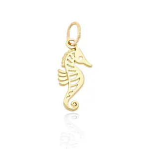 海马银925镀金海动物复古diy手链珠宝制作时尚珠宝吊坠和魅力