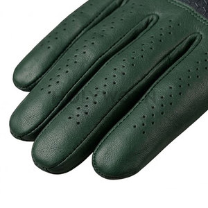 Green Genuine Leather Golf Gloves Full Finger Non-Slip Breathable Adjustable Wrist <b>Strap</b> Unisex Sports Model - Product Image 6