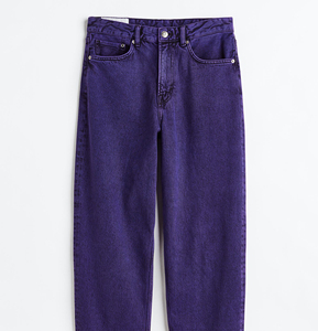Jean en denim coupe droite pour homme, taille mi-haute, coupe classique, décontracté, respirant, avec logo tissé sur le devant, idéal pour l'hiver - Product Image 5