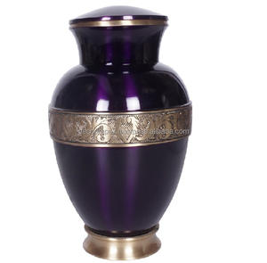 Urne funéraire en métal artisanale de qualité exportée pour les cendres humaines Urne funéraire décorative en métal pour adultes - Product Image 6