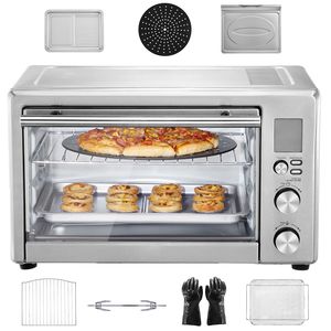 "28L/29.6Qt 1800W 2-Tier Countertop Air Fryer <b>Toaster</b> Oven with Convection & Wire Racks for Pizza" - Product Image 1
