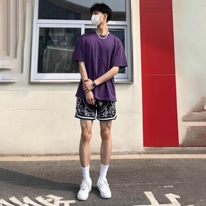 <b>Men's</b> Paisley Mesh Shorts <b>Bandana</b> Print Basketball Training Shorts Quick Dry Lightweight Wear - Product Image 3