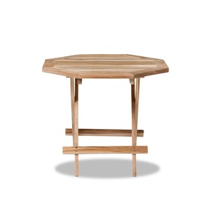 Mesa de Comedor de Madera de Teca Sólida Hecha a Mano con Diseño de Base Cruzada Único para Restaurante, Cafetería y Espacio de Comedor en el Hogar - Product Image 5
