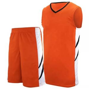 Kit de maillot de basket-ball personnalisable vêtements de sport anti-rides avec motif solide style décontracté sublimation à la demande - Product Image 3