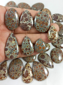 Loose Gemstones Bulk Supplier Natural Asteroid Jasper Cabochons Faceted Stones Healing Crystals Wholesale India - Product Image 3