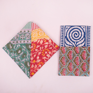 Lot de foulards carrés en coton imprimé ethnique, motifs floraux et cachemire multicolores, printemps-été, doux pour la peau, bandana tendance - Product Image 1