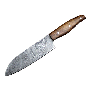 Damascus Steel Chef <b>Knife</b> Premium Handcrafted Pattern Steel <b>Kitchen</b> <b>Knife</b> Razor <b>Sharp</b> Blade Ergonomic Wooden Handle Private - Product Image 3