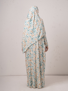 Vestido Hijab Personalizado de Fábrica, Estampado Floral, Alta Calidad, Abaya Islámica para Oración, Dubai, Eid, Musulmán, Árabe, Elegante para Mujer - Product Image 2