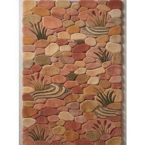 Modern Hand Tufted Pebble <b>Stone</b> Rug Botanical River Rock Carpet Plush Soft Nature Inspired Wool Area Rug Home Floor Decoration - Product Image 3