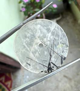 Esfera de Reloj de Cuarzo Rutilado Negro Natural, Esfera de Piedras Preciosas Personalizada, Esfera de Reloj de Lujo con Piedras Preciosas - Product Image 5