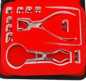 Kit de barrage en caoutchouc manuel de qualité médicale en acier inoxydable certifié CE Classe I, équipement dentaire avec pince perforatrice et barrière d'arc - Product Image 5