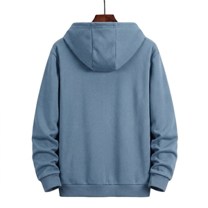Premium Heavyweight Fleece Hoodie – <b>Slate</b> Blue Essential Streetwear Wholesale Men’s Athletic Pullover Steel Blue Shoulder Hoodie - Product Image 2