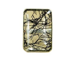 ARTS JEWELS Anillo de Compromiso de Plata de Ley 925 con Baño de Oro Rosa y Engaste de Canal, con Piedra Natural de Rutilo Negro Elegante para Mujer, Regalo - Product Image 1