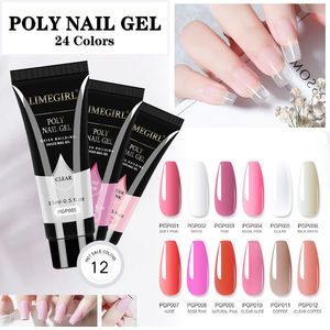 Kit professionale per estensione unghie in polygel Limegirl a 12 colori con lampada UV da 48 W e 100 punte rinforzanti per unghie - Product Image 3