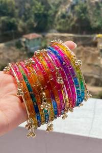 Bracelets en perles plaqués argent/or, couleurs et tailles personnalisées, très demandés, pour femmes, style traditionnel indien/pakistanais, mariage kashmiri - Product Image 3