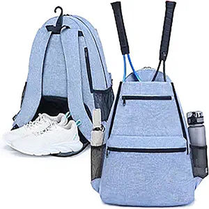 Double Tennis <b>Racket</b> Backpack Durable Sports Bag for Adults and Youth Large Capacity Holds 2 Racquets & Water Bottles - Product Image 4
