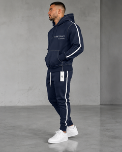 VIBE CRAFT Survêtement Homme Noir et Rouge en Polyester/Coton Léger à Séchage Rapide avec Capuche, Longueur Intégrale, Style Streetwear Respirant - Product Image 2