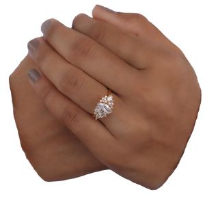 Anillo de compromiso de moissanita con forma de marquesa, plata de ley 925, anillo personalizado y fabricación para joyería de diamantes - Product Image 4