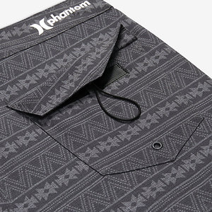 Short de bain décontracté pour homme à motif géométrique, séchage rapide, taille à cordon de serrage, longueur courte, taille mi-haute, 100 % polyester - Product Image 5