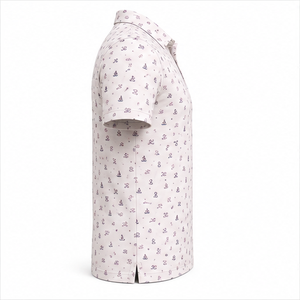 Trackstar <b>Men's</b> <b>Pink</b> Nautical Motif Print <b>Polo</b> <b>Shirt</b> Short Sleeve Button Collar Casual Golf <b>Shirt</b> Custom Logo - Product Image 2