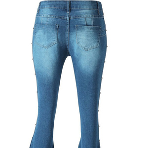 Nuevos Jeans de Mujer de Cintura Media, Elásticos y Acampanados, con Diseño de Botones Laterales, Pantalones Vaqueros Casuales de Longitud Completa, Ecológicos para Invierno - Product Image 5