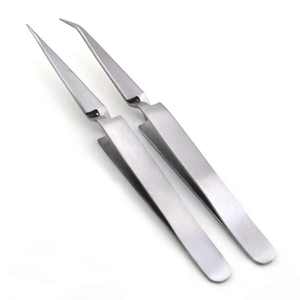 KOUNAIN Versatile Shaped <b>Tweezers</b> for Eyelash Extensions Stainless Steel Nano Fiber Tips Precision Designed - Product Image 3