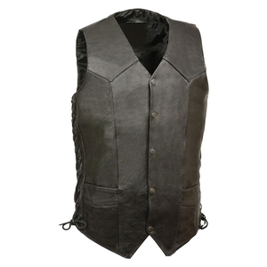 Chaleco de cuero para hombre, moda de invierno, chaleco de cuero elegante, ropa exterior clásica, chaleco de cuero para uso diario. - Product Image 5