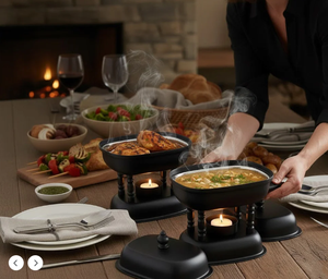 Elegant Frost Silver Stainless Steel Chafing Dish Stand Tealight Included Premium <b>Buffet</b> Food <b>Warmer</b> Eco-friendly Catering - Product Image 6