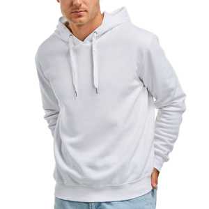 Sweat à capuche bleu marine pour homme, coupe classique, décontracté, en coton French Terry, avec poche avant, pour l'automne - Product Image 2