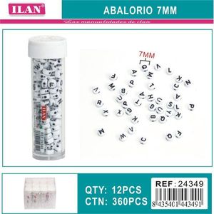 Perles de lettres Ilan Abalorio 7 mm pour la création de bijoux - Product Image 3