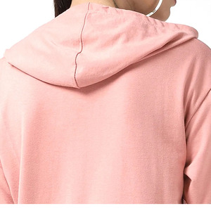 เสื้อสเวตเตอร์มีฮู้ดสีชมพูสำหรับผู้หญิง สีพื้น แขนยาว ถักนิตติ้ง สไตล์ลำลอง ใส่ได้ในฤดูใบไม้ร่วง - Product Image 4